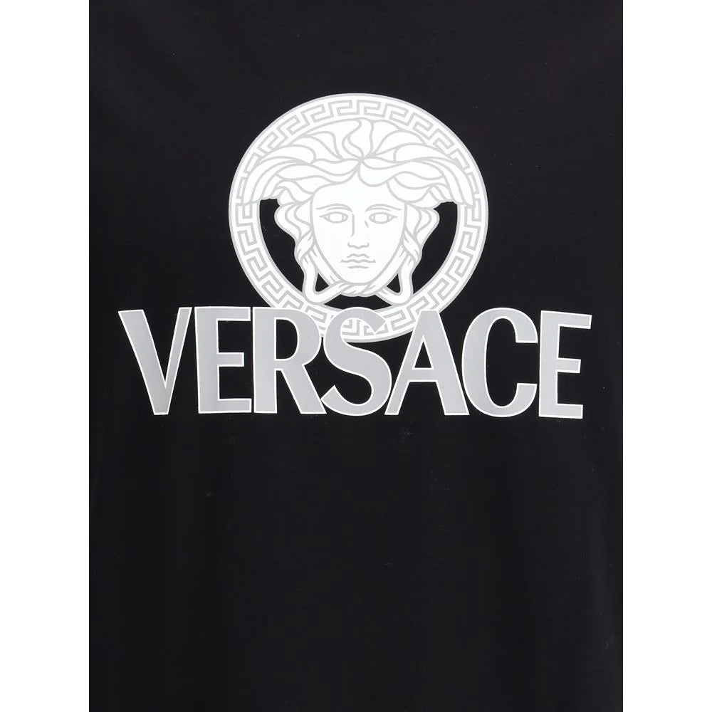 Versace’s Cotton T-Shirt Features Bold Logo and Luxe Monogram Print Versace