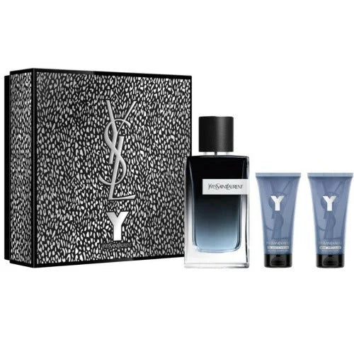 YSL Y Eau 3 Piece Gift Set for Men Luxurious Fragrance and Shower Gel Men’s Sets Yves Saint Laurent