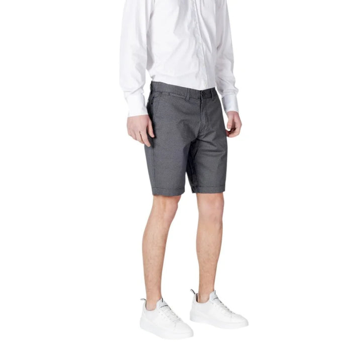 Armani Exchange Blue Cotton Bermuda Shorts