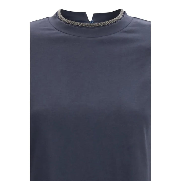 Brunello Cucinelli Blue Elastane T-Shirt
