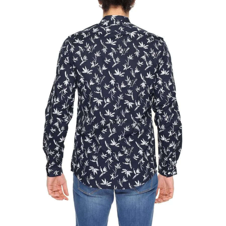 Antony Morato Blue Cotton Pattern Shirt