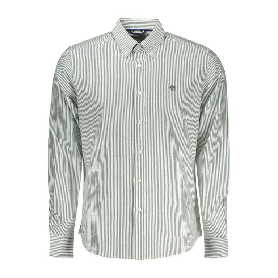 North Sails Green Cotton Men Shirt