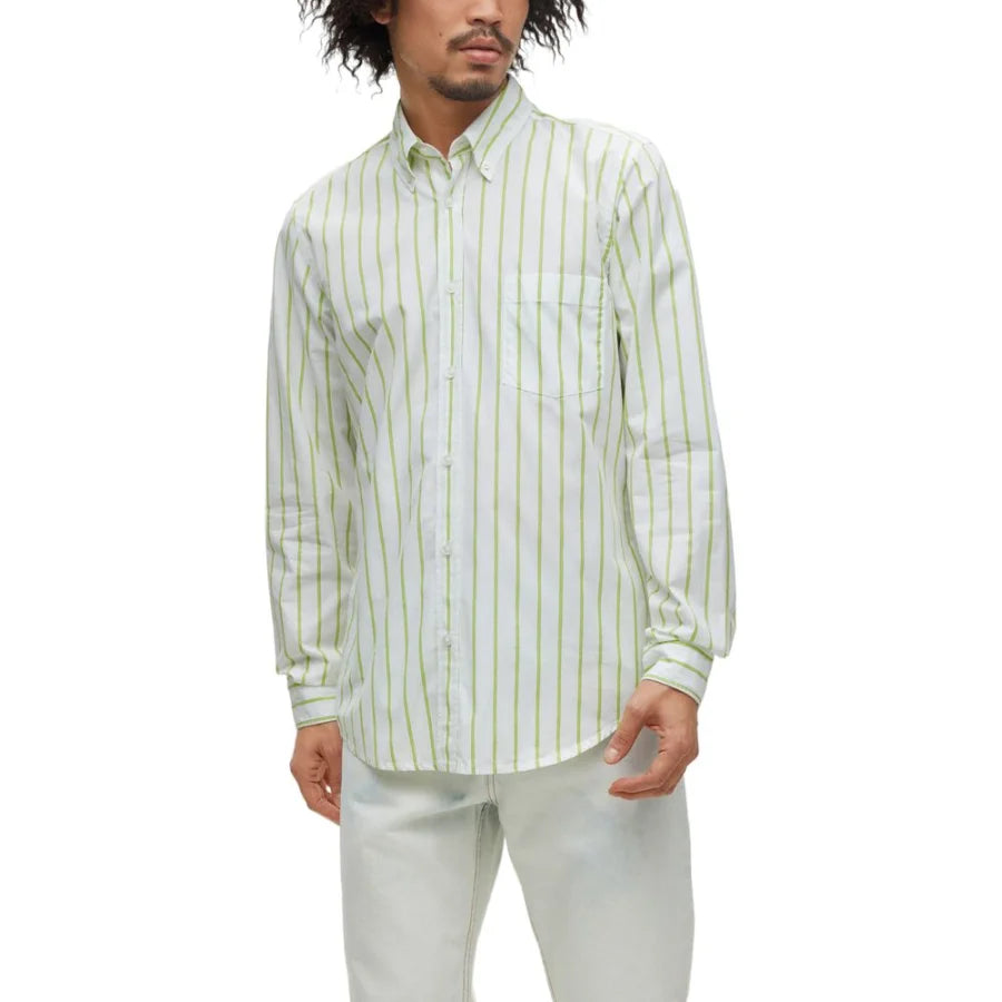 Hugo Boss Bicolor Cotton Dress Shirt