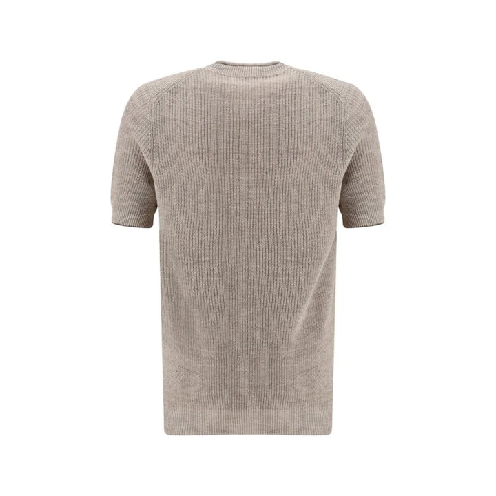 Brunello Cucinelli Beige Linen T-Shirt