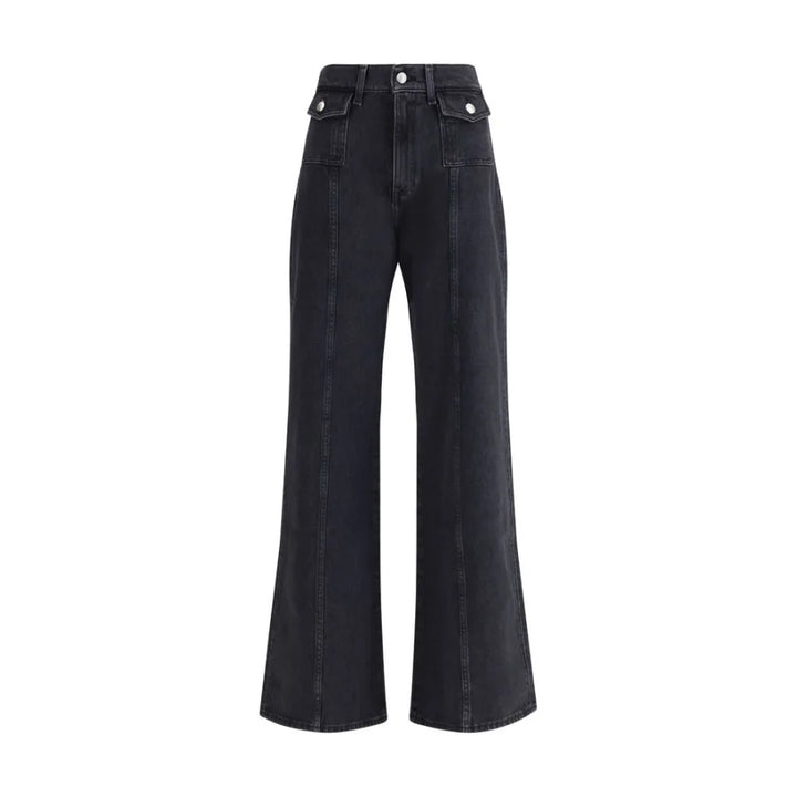 7FOR Black Cotton Jeans Denim
