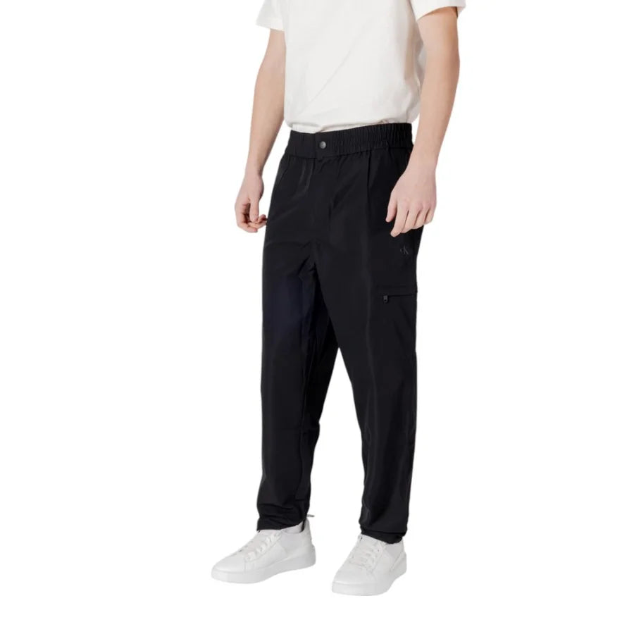 Calvin Klein Jeans Black Polyester Casual Pants