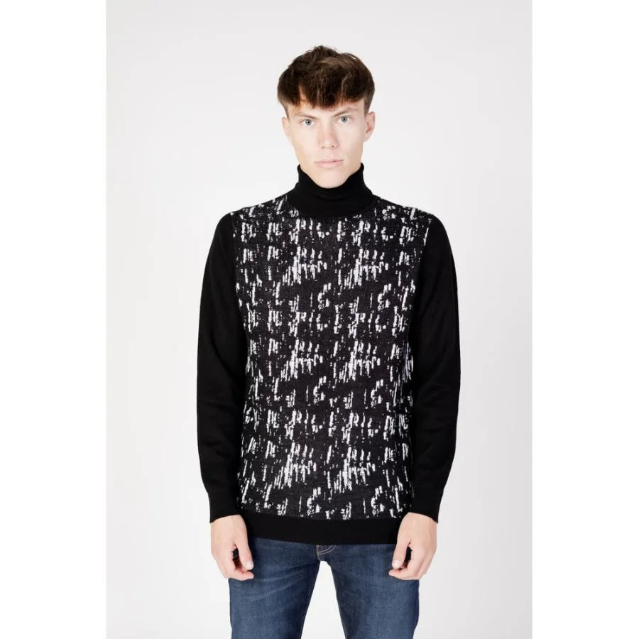Antony Morato Black Wool Turtleneck