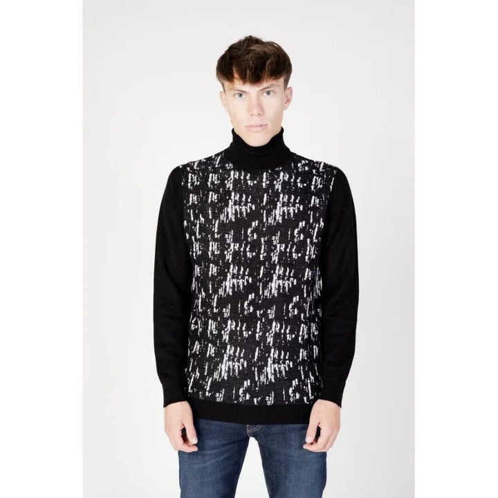 Antony Morato Black Wool Turtleneck