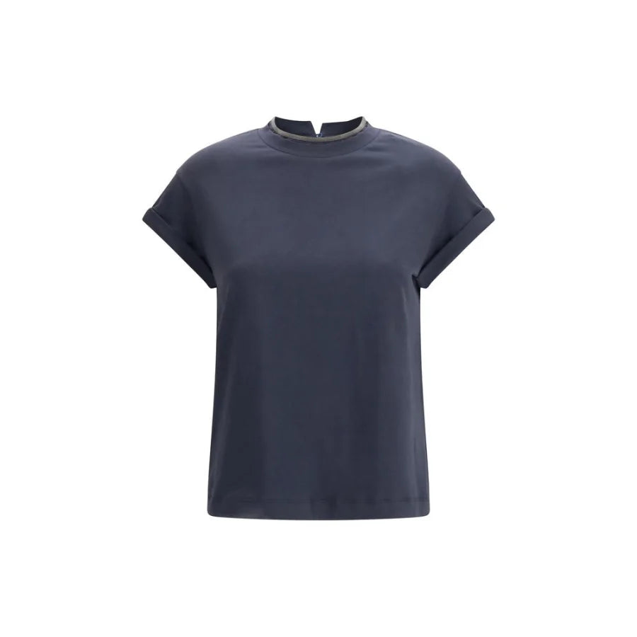 Brunello Cucinelli Blue Elastane T-Shirt