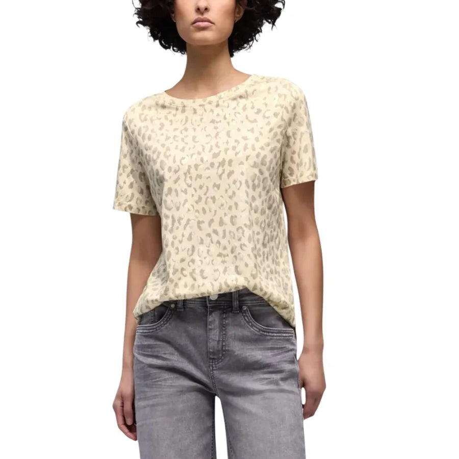 Street One Beige Cotton T-Shirt
