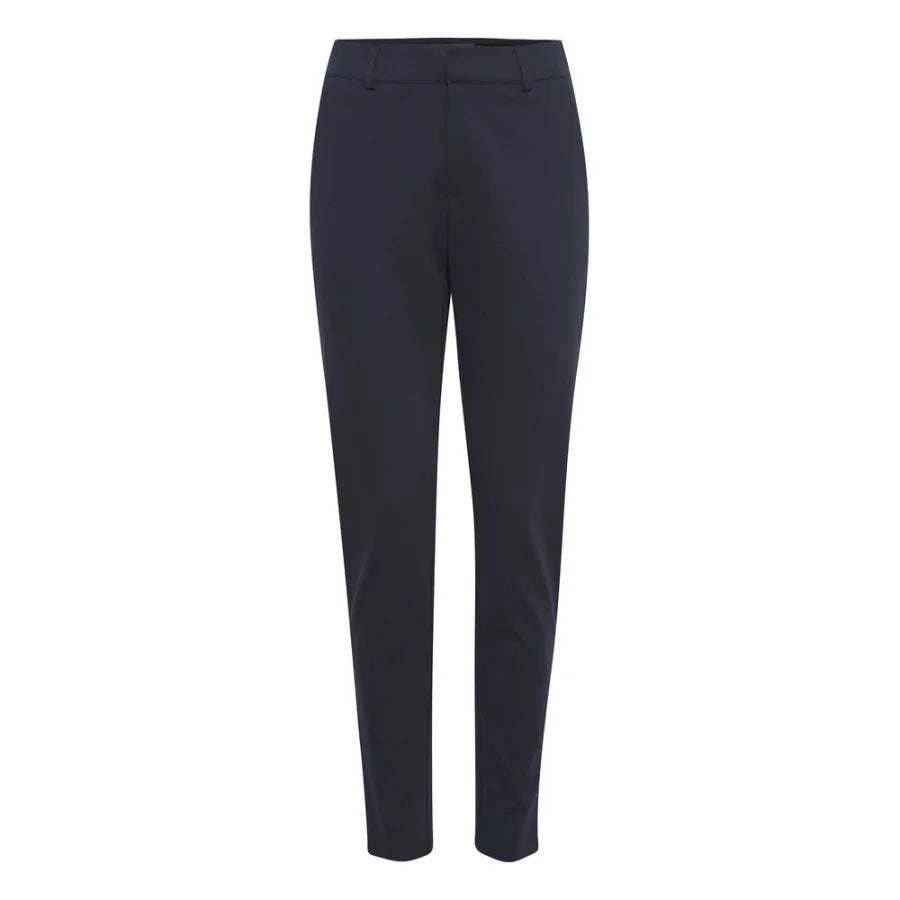 ICHI Blue Recycled Polyester Dress Pants