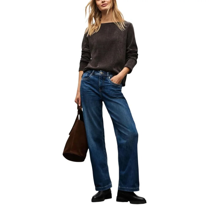 Street One Brown Polyester Dress Shirt