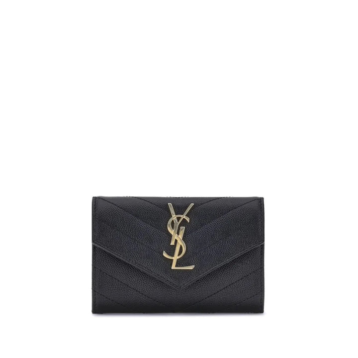 Saint Laurent Black Calf Leather Bos Taurus Wallet