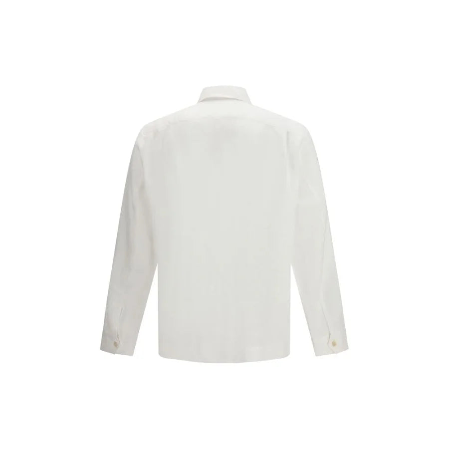 Brunello Cucinelli White Linen Dress Shirt