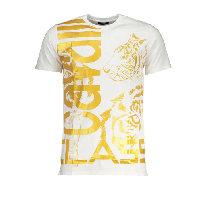 Cavalli Class White Cotton Men’s T-Shirt