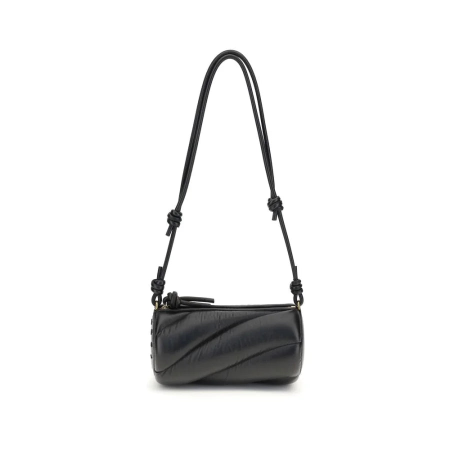 Fiorucci Black Calf Leather Bos Taurus Shoulder Bag
