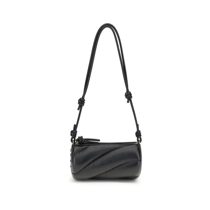 Fiorucci Black Calf Leather Bos Taurus Shoulder Bag