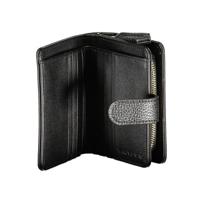 Mario Valentino Black Polyurethane Women Wallet