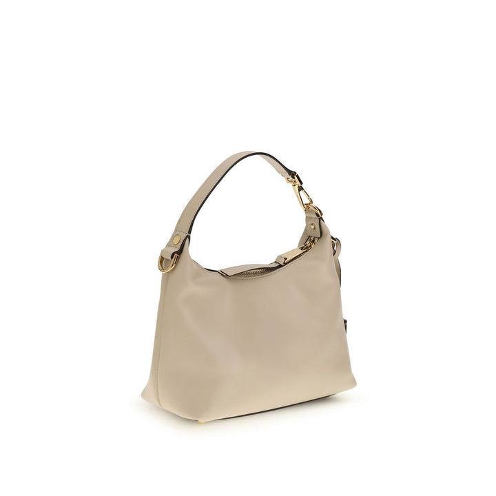 Versace Beige Calf Leather Bos Taurus Handbag