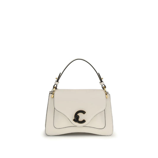 Coccinelle Cream Calf Leather Bos Taurus Shoulder Bag