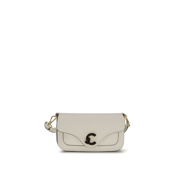 Coccinelle - White Calf Leather Bos Taurus Shoulder Bag