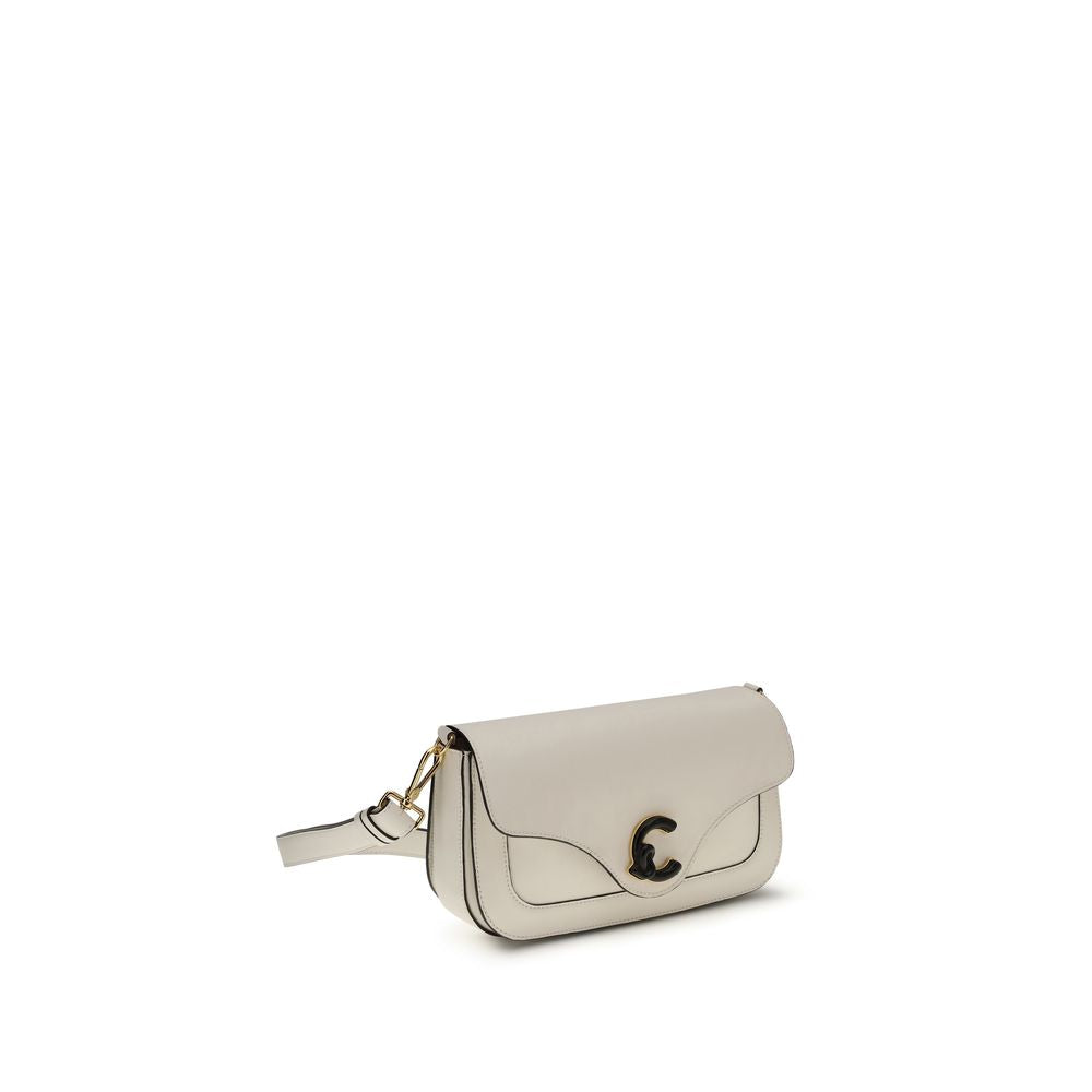 Coccinelle - White Calf Leather Bos Taurus Shoulder Bag