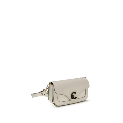 Coccinelle White Calf Leather Bos Taurus Shoulder Bag