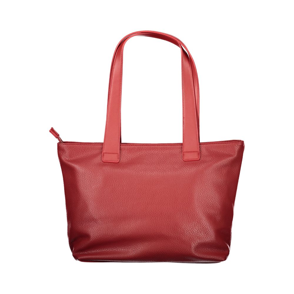 Mario Valentino - Rosso Polyurethane Women’s Bag with Zip Closure