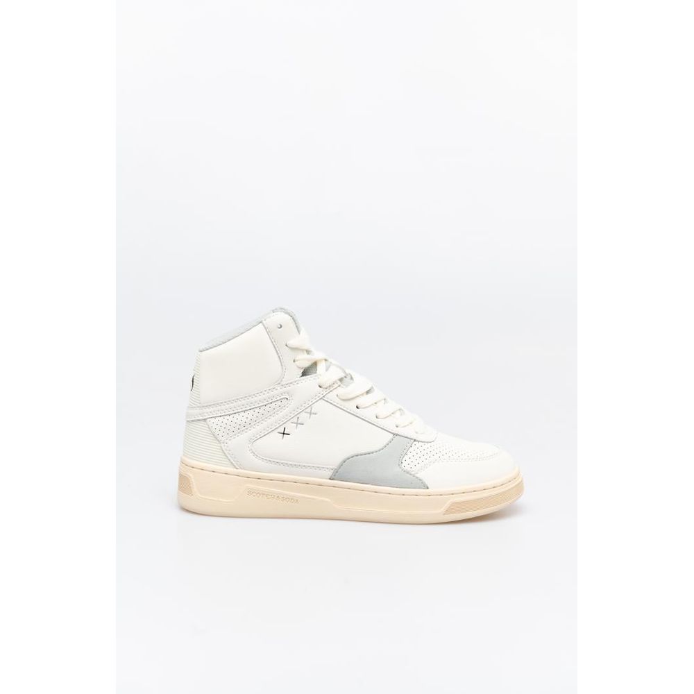 Scotch &amp; Soda White And High Top Sneakers
