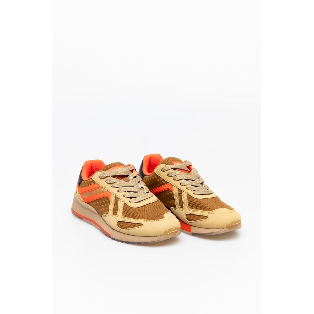 Scotch &amp; Soda Beige Leather Sneakers