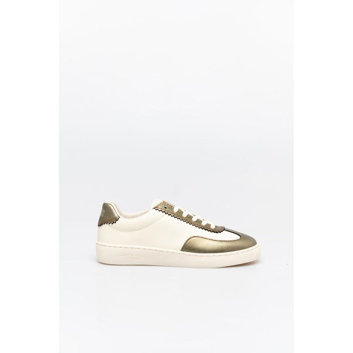 Scotch &amp; Soda Bronze Leather Low Top Sneakers