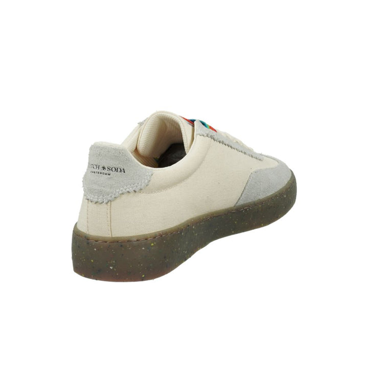 Scotch &amp; Soda White Linen Low Top Sneakers