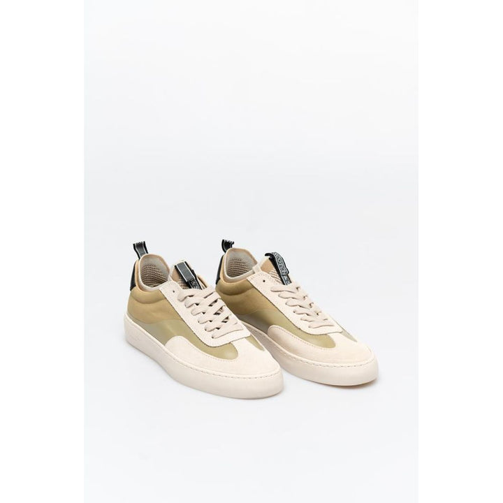 Scotch &amp; Soda Beige Leather Low Top Sneakers