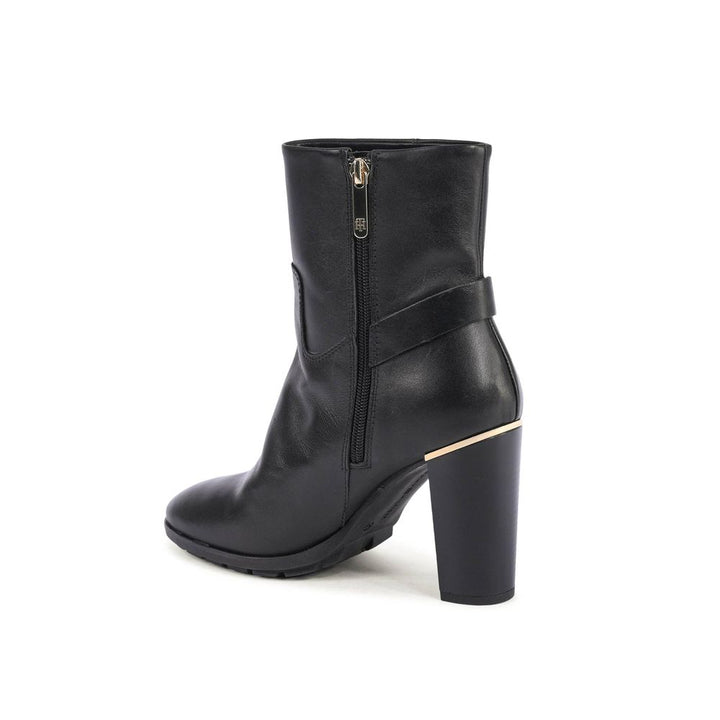 Tommy Hilfiger Black Leather Ankle Boots