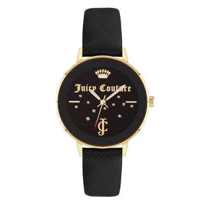 Juicy Couture Black Plastic Dress Watch