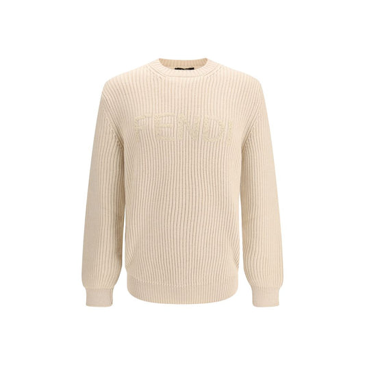 Fendi Beige Fleece Wool Sweatshirt
