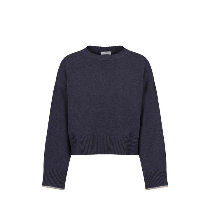 Brunello Cucinelli Blue Cashmere Sweater