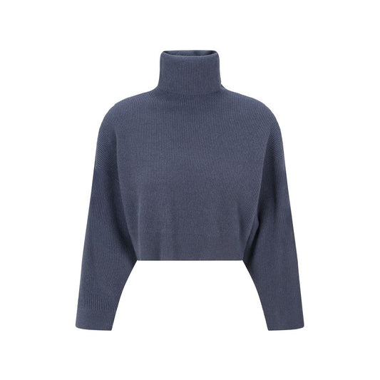 Brunello Cucinelli Blue Cashmere Turtleneck
