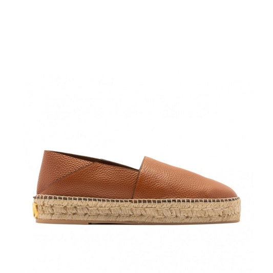 Valentino Garavani Brown Calfskin Espadrilles