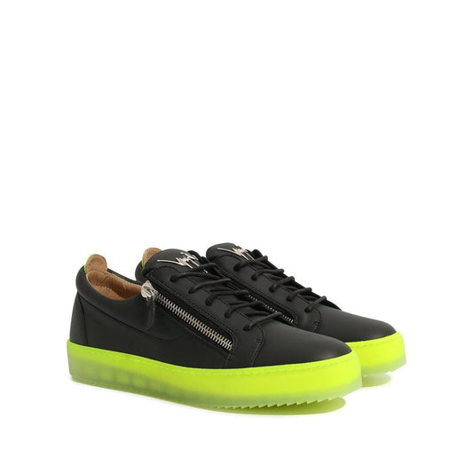 Giuseppe Zanotti Black Calfskin Low Top Sneakers