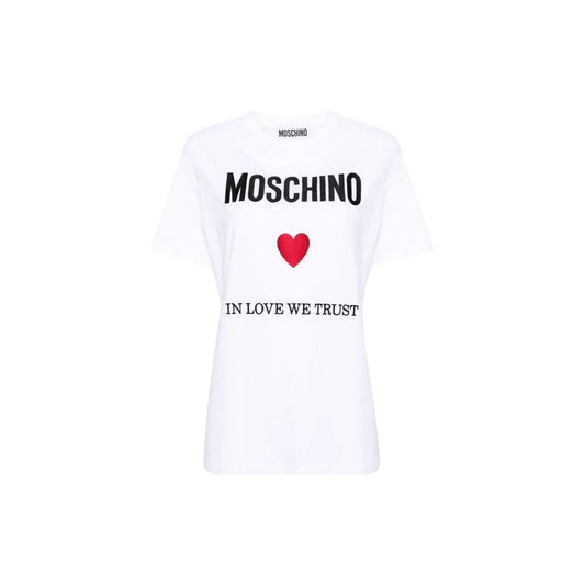 Moschino Couture White Cotton T-Shirt
