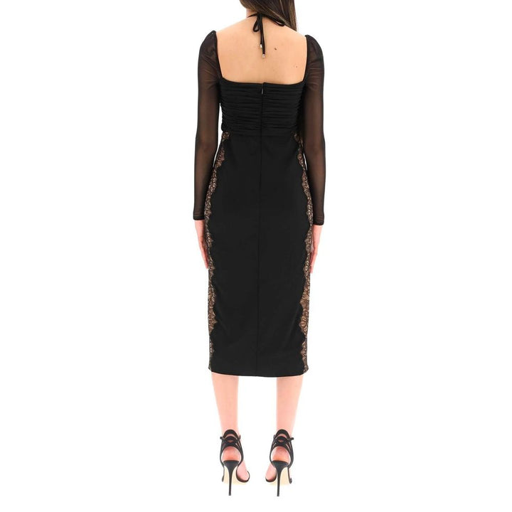 Self-Portrait Black Polyester Cocktail Dress