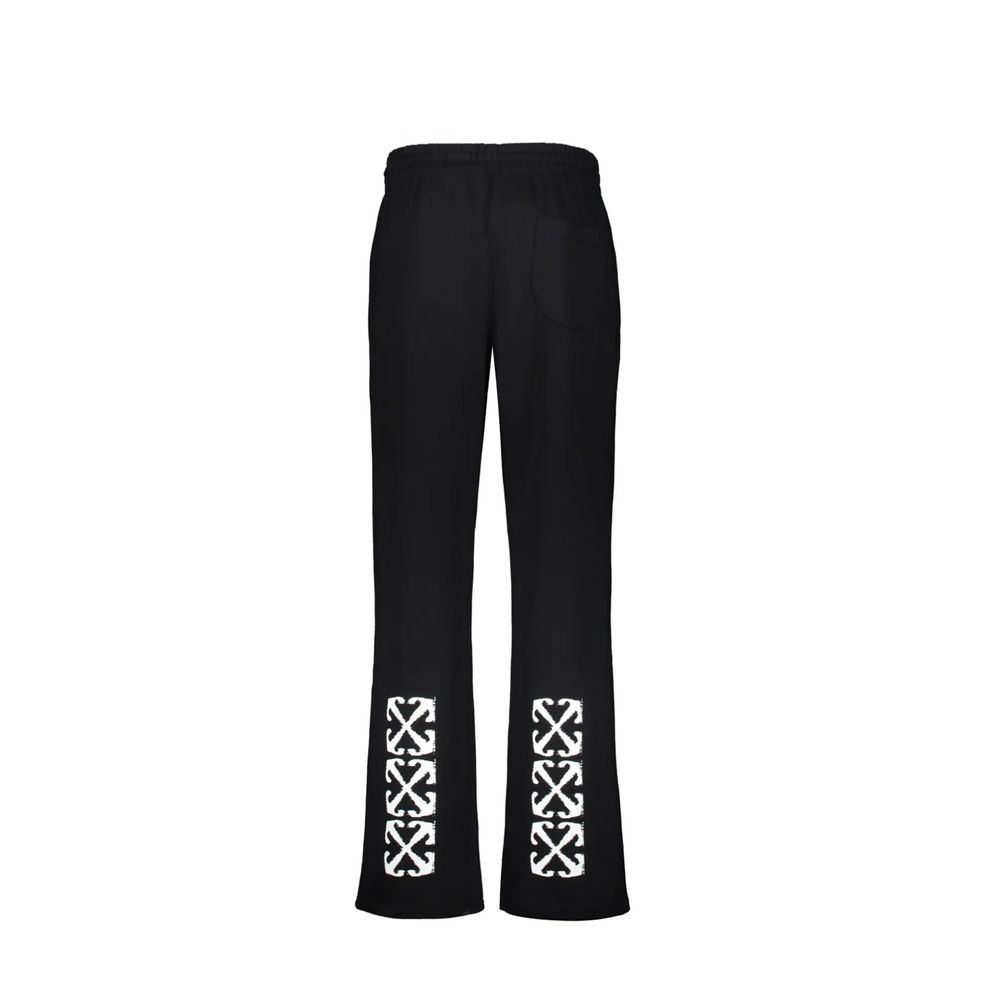 Off-White Black Cotton Athletic Pants