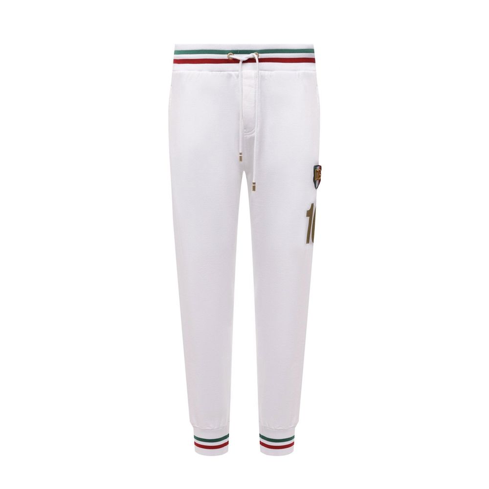 Dolce &amp; Gabbana White Cotton Joggers (Workout Pants)