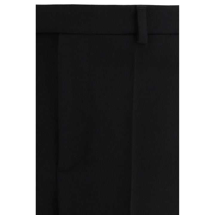 Valentino Black Wool Oves Aries Dress Pants