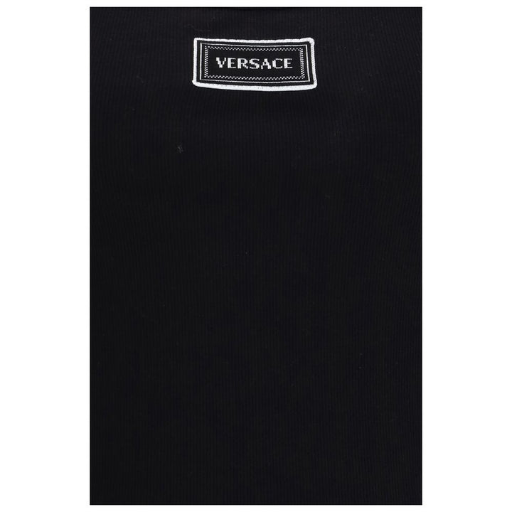 Versace Black Cotton Tank Tops