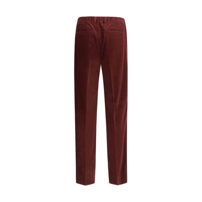 Fendi Bordeaux Cotton Casual Pants
