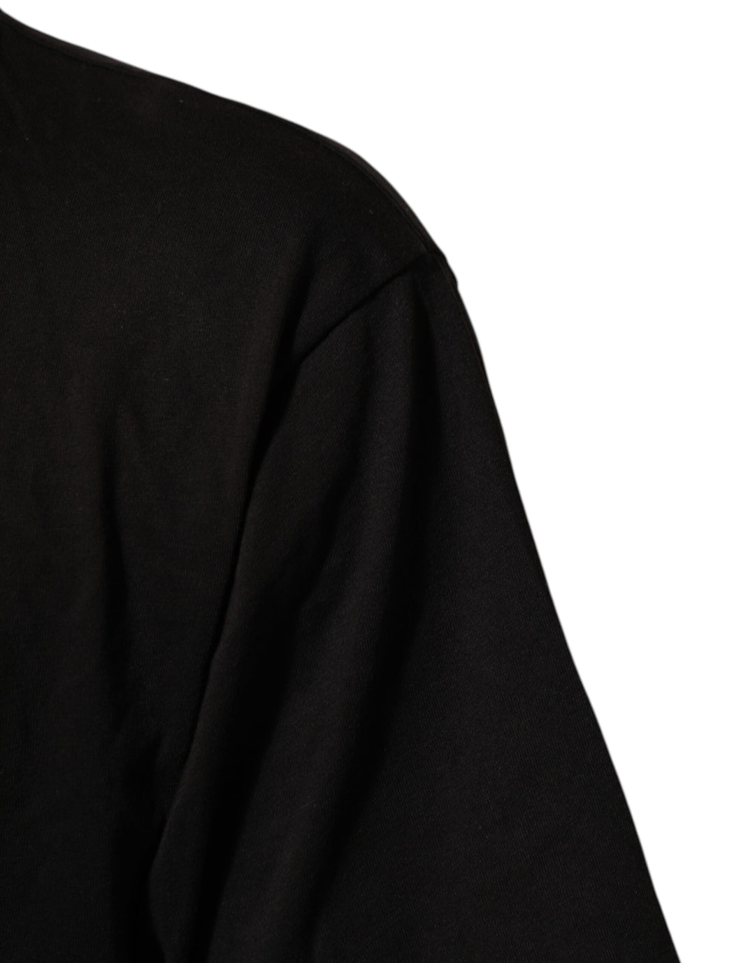 Dolce &amp; Gabbana Black Logo Print Cotton Crew Neck T-shirt