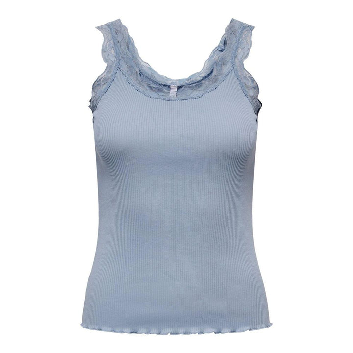 Only Blue Cotton Tank Tops