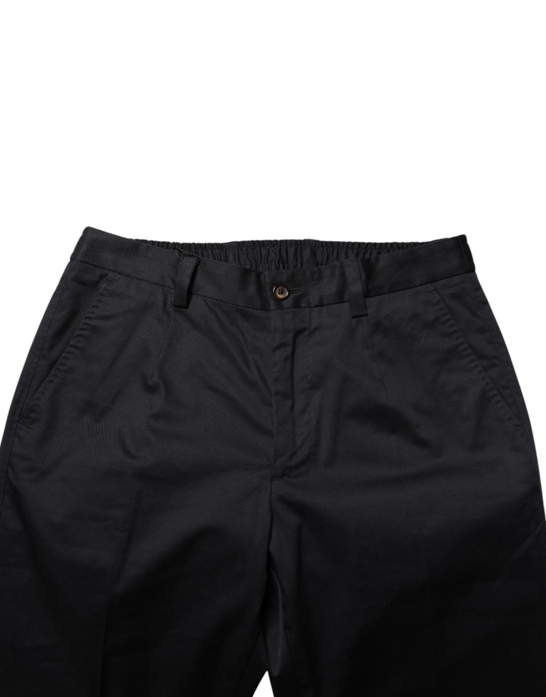 Dolce &amp; Gabbana Dark Blue Cotton Skinny Dress Trouser Pants
